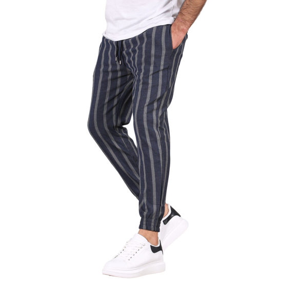 Madmext pant 4241-navy/blue Trousers Striped 