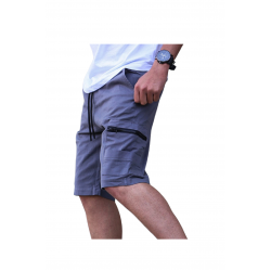 Madmext short 5738-smokeGray cargo with 2 zips 