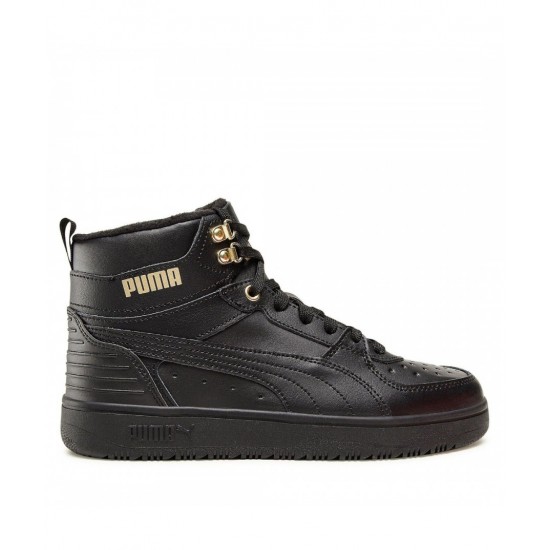 4sn Puma 387592-01 MID Sneaker Rebound Rugged Herren  black/gold