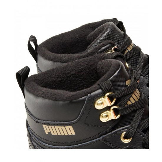 4sn Puma 387592-01 MID Sneaker Rebound Rugged Herren  black/gold