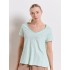BodyTalk Γυναικείο T-shirt με V Λαιμόκοψη Τιρκουάζ