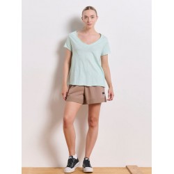 1CBodyTalk Γυναικείο T-shirt με V Λαιμόκοψη Τιρκουάζ
