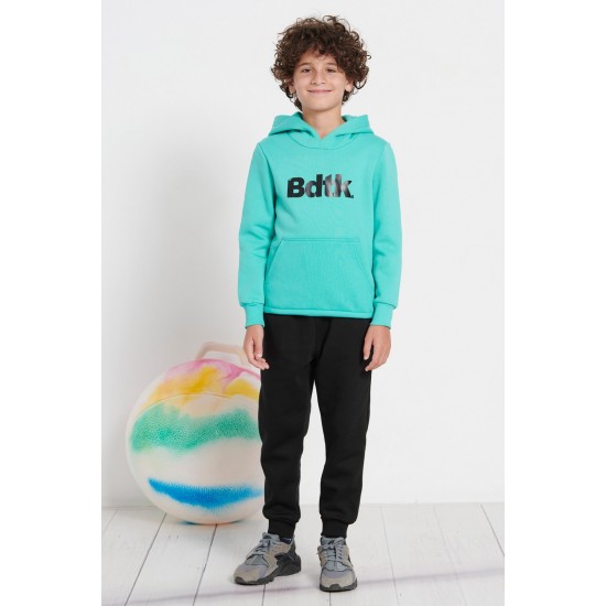 BDTK 1232-751025 JR sweatshirt hoodie B CL - mint/black