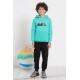 BDTK 1232-751025 JR sweatshirt hoodie B CL - mint/black