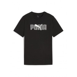Puma Παιδικό T-shirt Μαύρο Logo