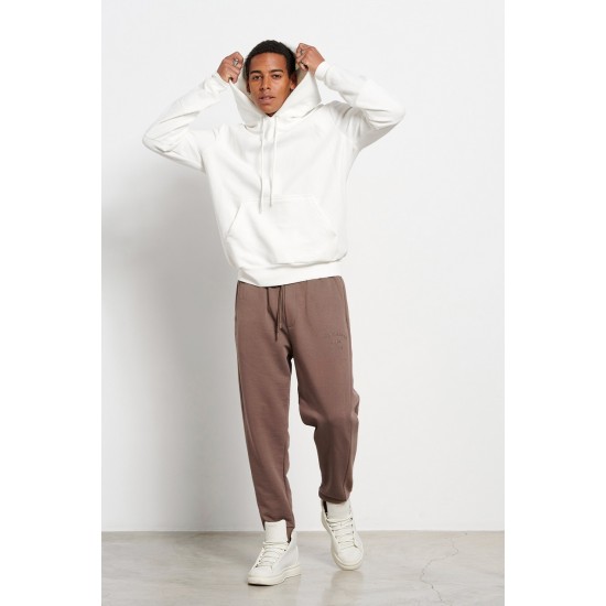 Bdtk 1232-954325-00211 `OLDSCHOOL` hooded sweatshirt - ecru