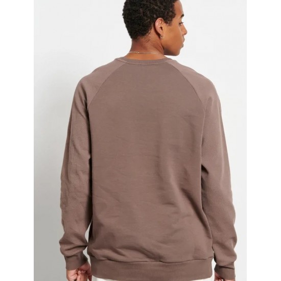 Bdtk 1232-954326-00967 `OLDSCHOOL` long-sleeved sweatshirt - cigar