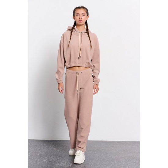 Bdtk 1232-901325-00965 `Ηomewear` wm's hooded sweatshirt - mocca 