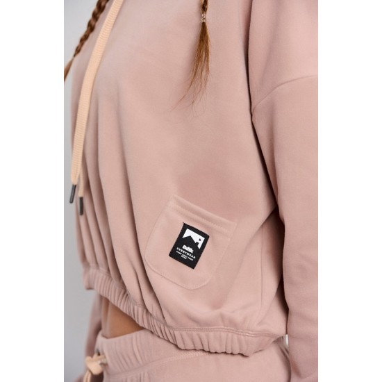 Bdtk 1232-901325-00965 `Ηomewear` wm's hooded sweatshirt - mocca 