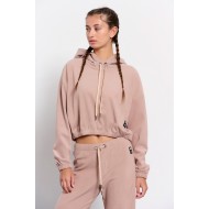 Bdtk 1232-901325-00965 `Ηomewear` wm's hooded sweatshirt - mocca 