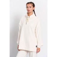 Bdtk 1232-901426-00211 `Ηomewear` long oversized sweatshirt - ecru
