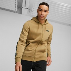 Puma 670270-85 ESS+ Tape Men’s Full-Zip Hoodie beige/black