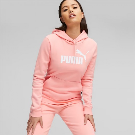 Puma 586789-63 Essentials Logo FL Women's Hoodie - Peach-Smoothie