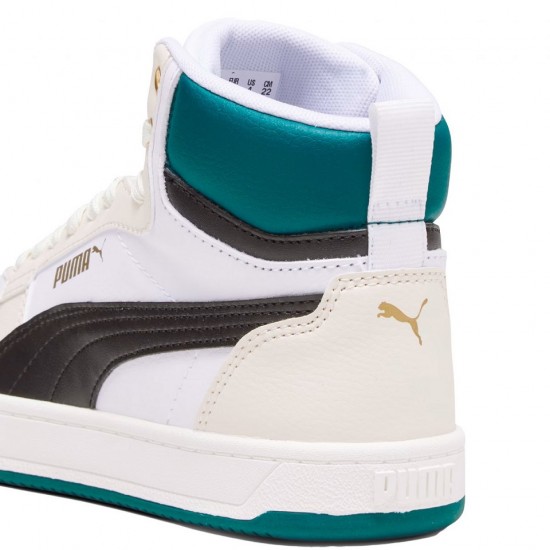 PUMA 393842-02 Caven 2.0 Mid Youth Sneakers - white/beige/black/green