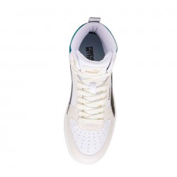 PUMA 393842-02 Caven 2.0 Mid Youth Sneakers - white/beige/black/green