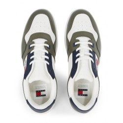 Tommy Hilfiger Retro Basket Ανδρικά Sneakers Χακί