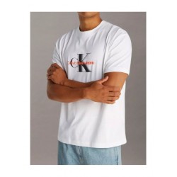 Calvin Klein Monologo T-shirt Λευκό