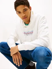 Tommy Hilfiger DM0DM22642-YBL Mens Hoodie Off-White - Image 2