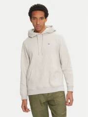Tommy Hilfiger DM0DM20742-PJ4 Mens Regular Hoodie Light Gray - Image 3