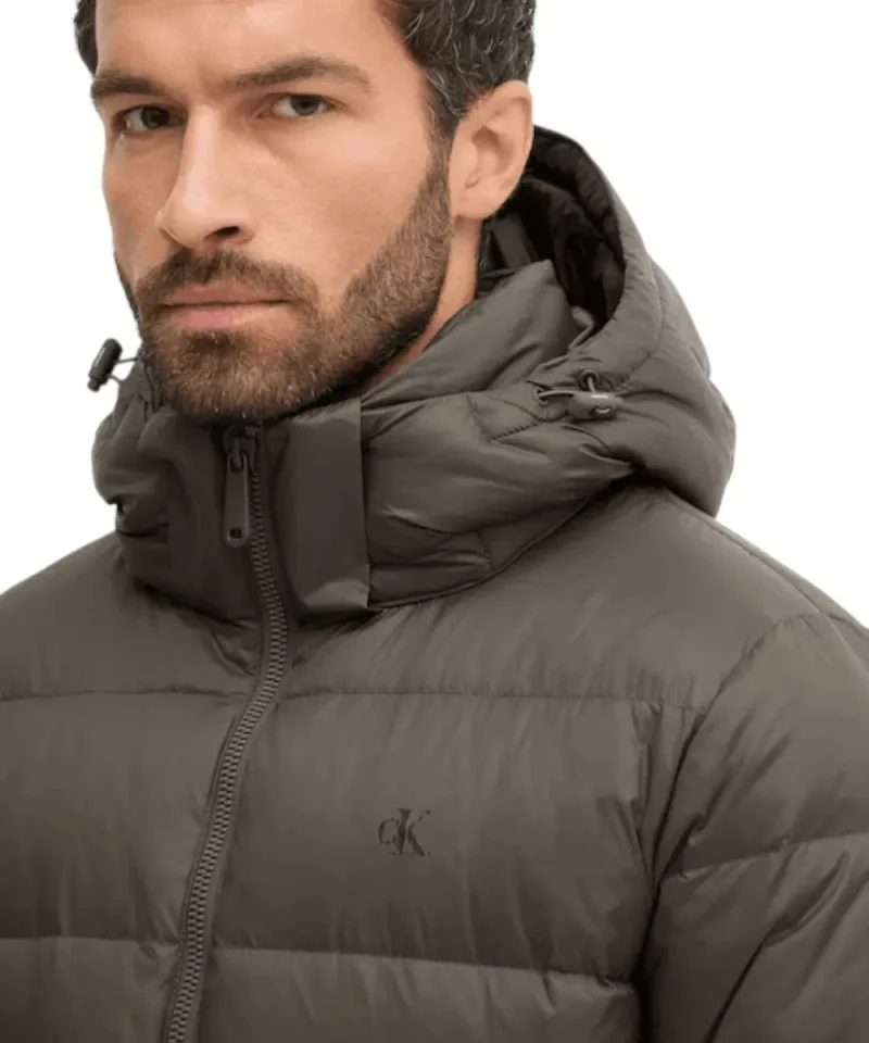 Calvin Klein LV04RC518G-PAR Hooded Down Puffer Jacket Oil - Image 2
