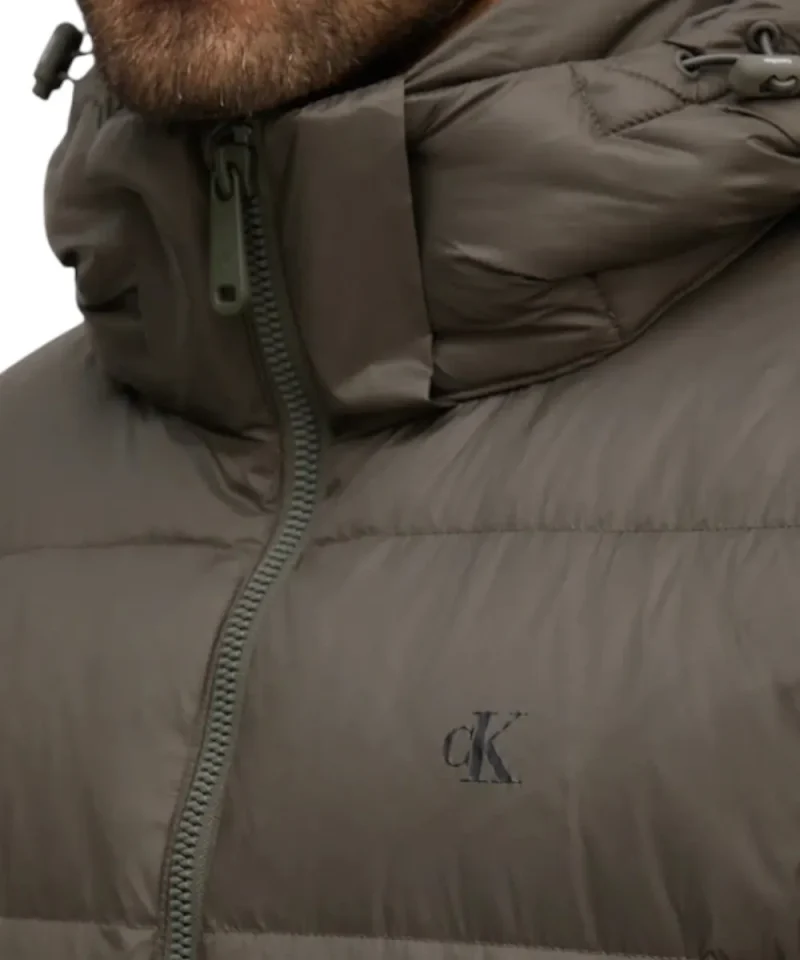 Calvin Klein LV04RC518G-PAR Hooded Down Puffer Jacket Oil - Image 3
