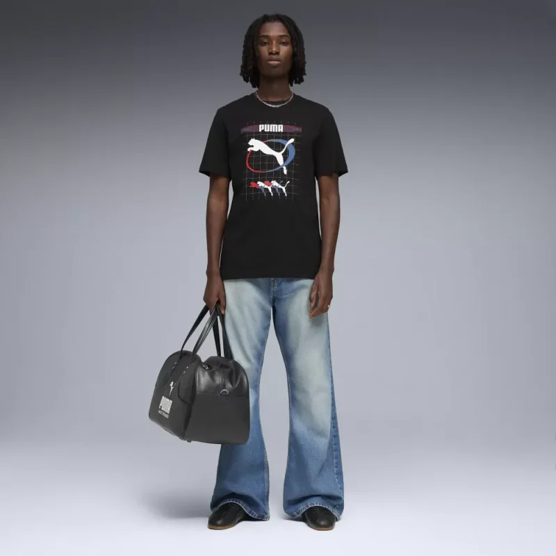 Puma 691786-01 Graphic Execution Mens T-Shirt Black - Image 3