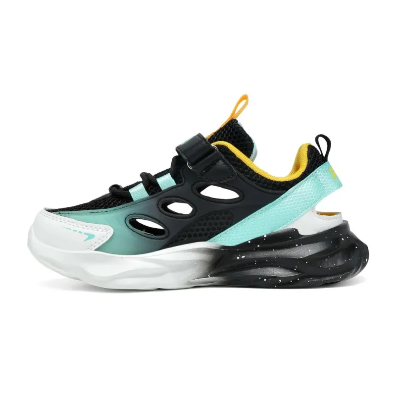 Fila Wave Memory Velcro 3YF61009-050 Kids' Sandal Shoes Black-Yellow - Image 5