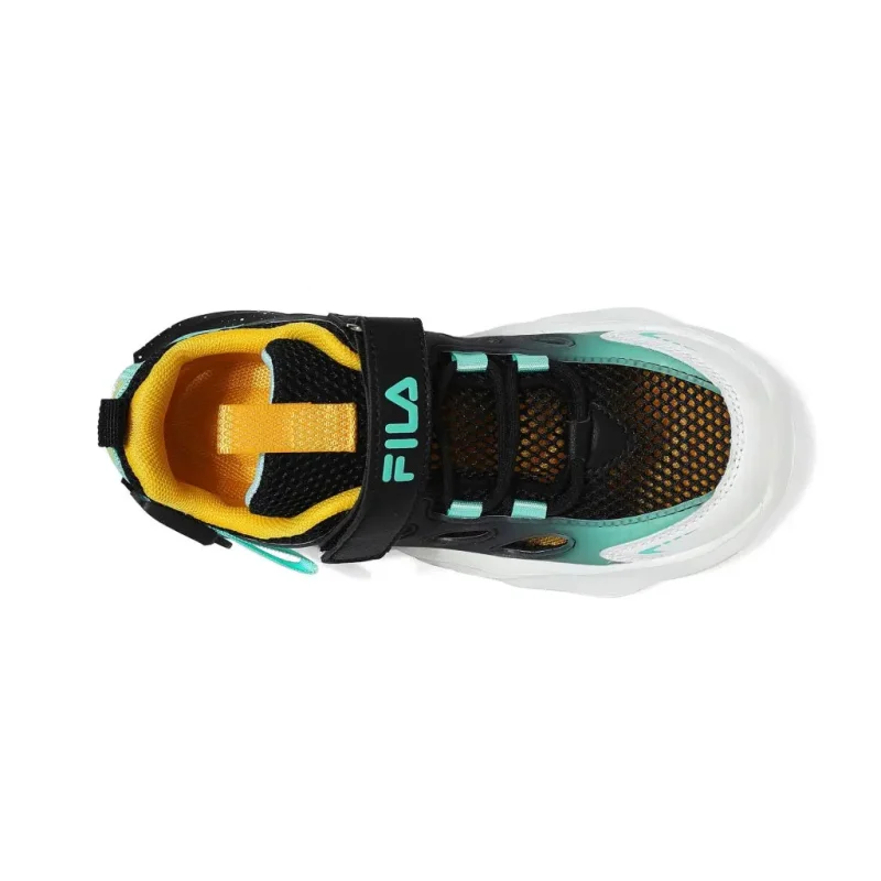 Fila Wave Memory Velcro 3YF61009-050 Kids' Sandal Shoes Black-Yellow - Image 3