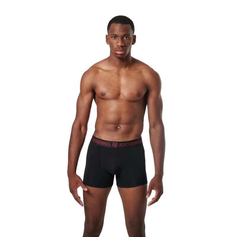 AntetokounBros Men's Underwear Boxer 2-Pack ACJD352001-001 Black-Red - Image 3