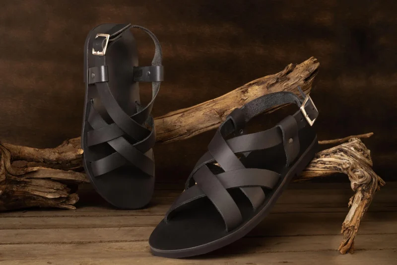 Tsavalas Mens Leather Sandals Tsav-San-011 Brown - Image 3