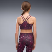 Puma Train All Day Essentials Printed Crossover Sports Bra Youth 529280-41 Fuchsia Glow - Image 2