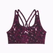 Puma Train All Day Essentials Printed Crossover Sports Bra Youth 529280-41 Fuchsia Glow - Image 3
