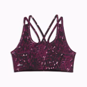 Puma Train All Day Essentials Printed Crossover Sports Bra Youth 529280-41 Fuchsia Glow - Image 4